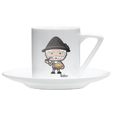 Da Oid Sinzer Leberkassemmel Espressotasse mit Untersetzer Sonntagshorn Front